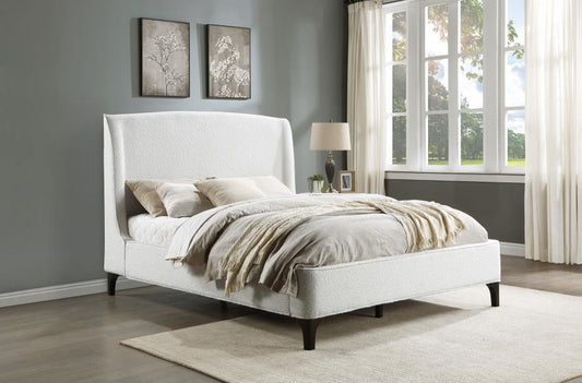 Mosby Upholstered Wingback Bed Snow Queen