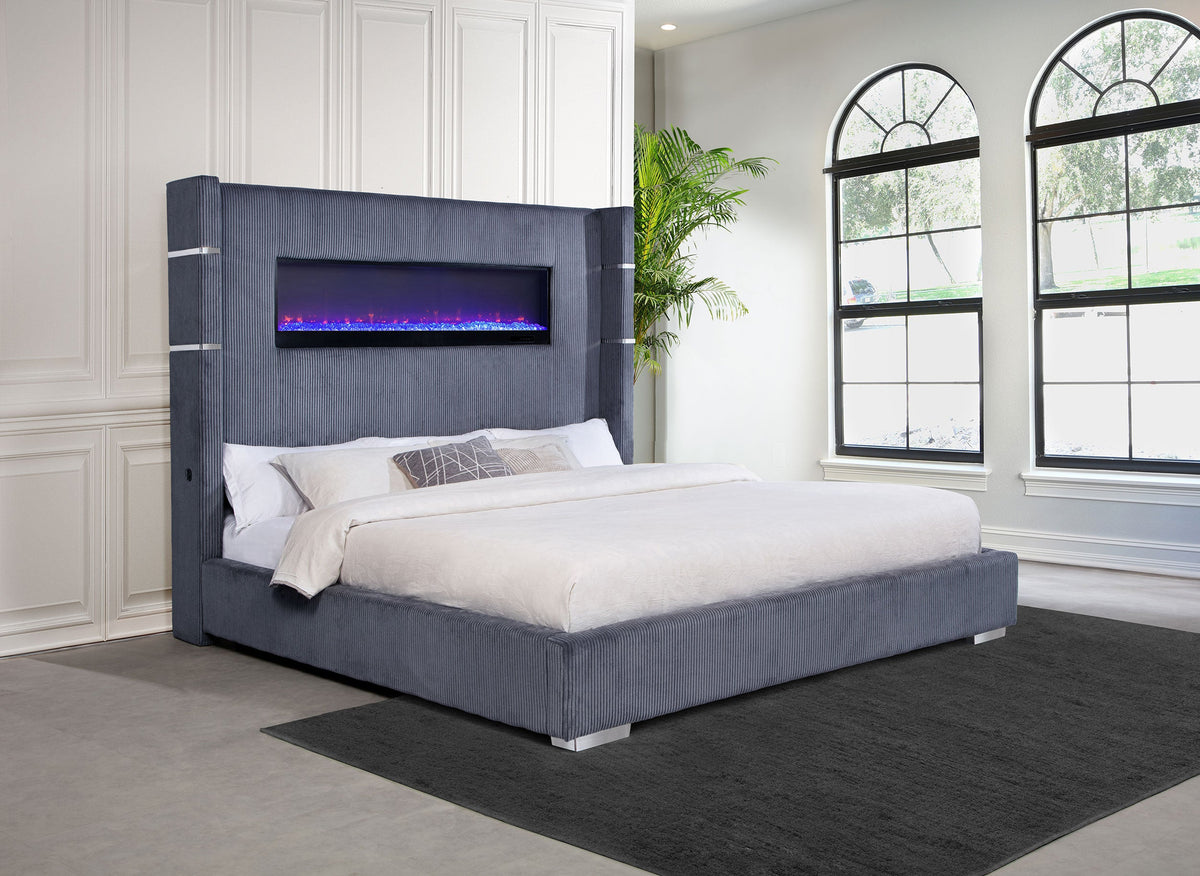 Tisdall Upholstered Flame Visualizer Bed
