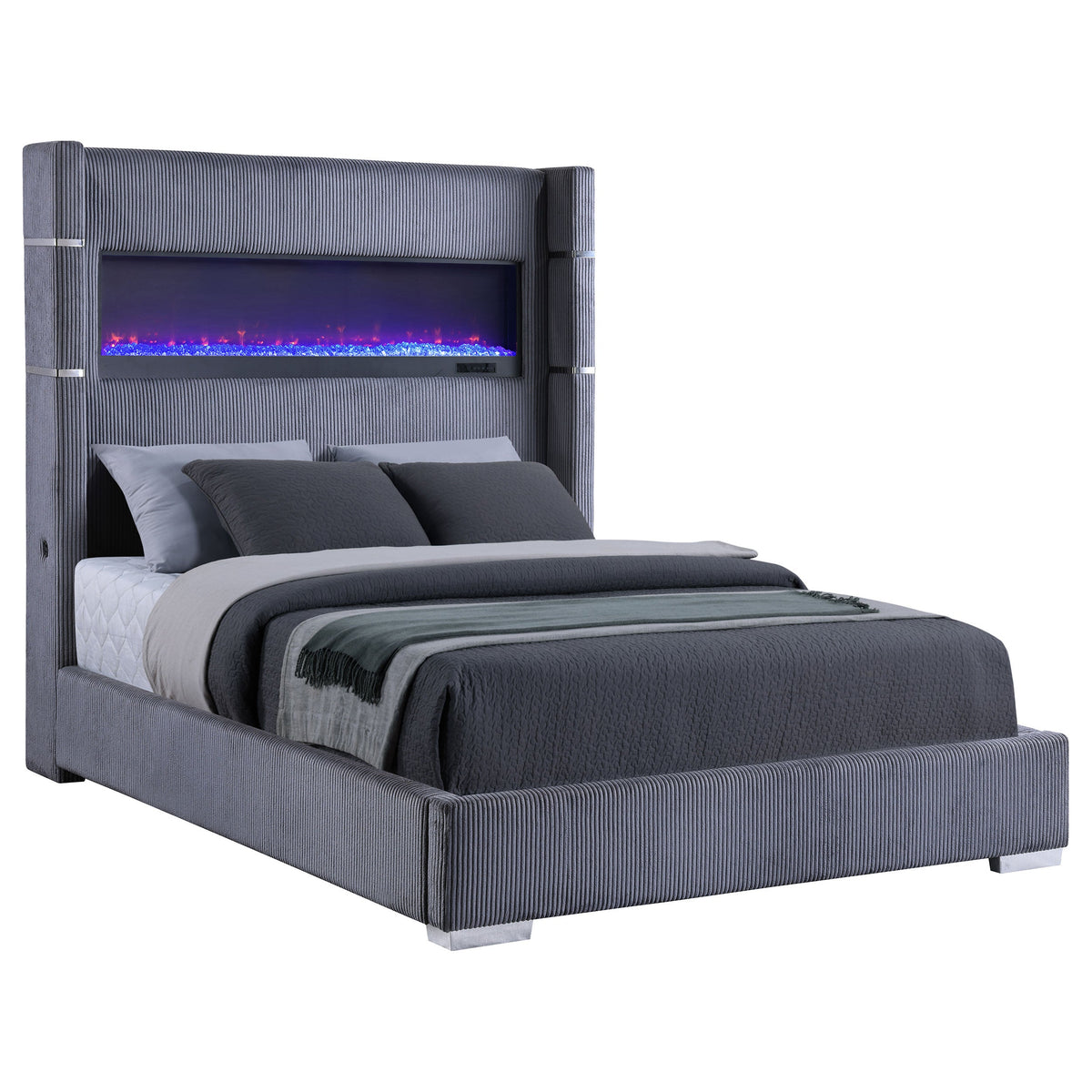 Tisdall Upholstered Flame Visualizer Bed