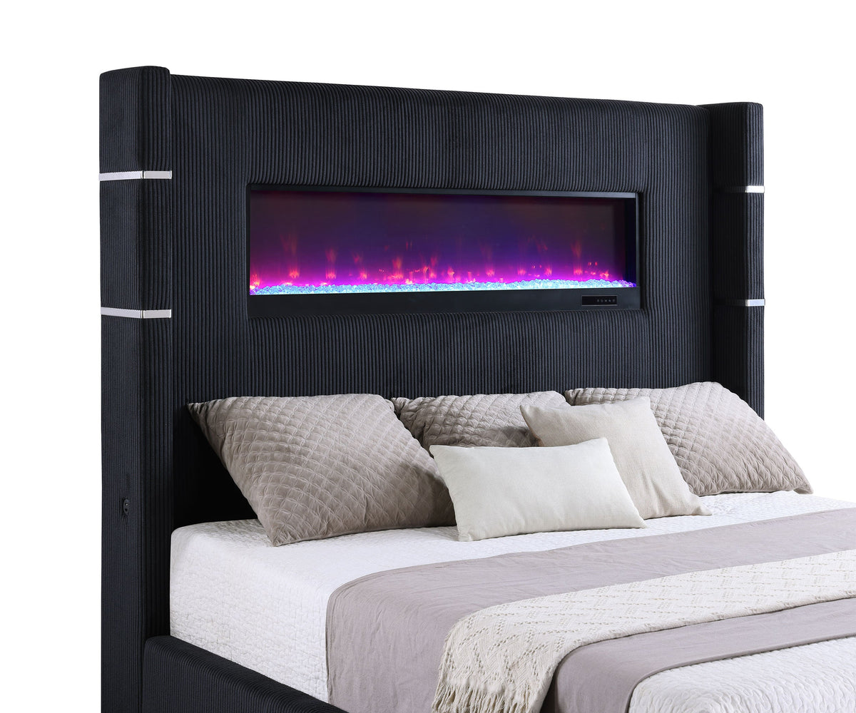 Tisdall Upholstered Flame Visualizer Bed