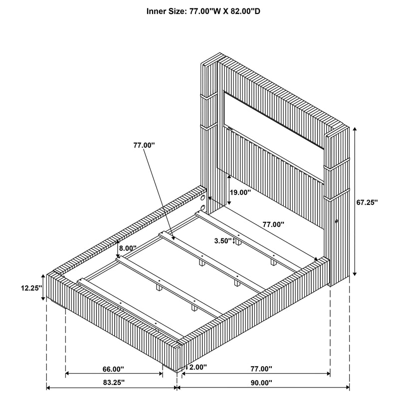 Tisdall Upholstered Flame Visualizer Bed