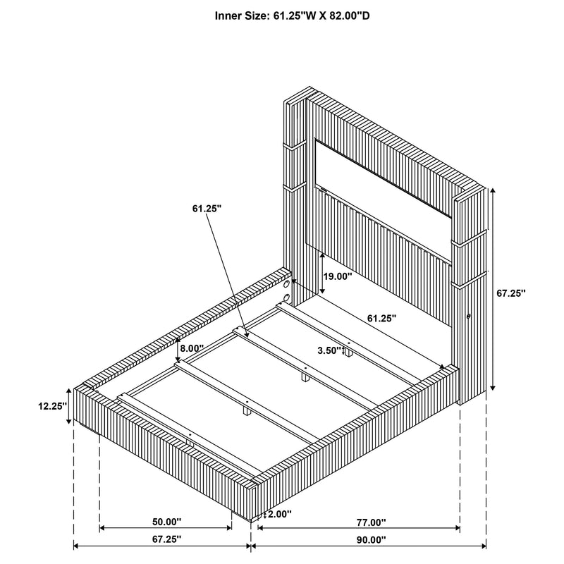 Tisdall Upholstered Flame Visualizer Bed