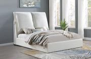 Gwendoline Upholstered Queen Panel Bed White Default Title