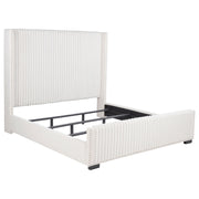 Natasha 65-inch Upholstered Wingback Bed Cream