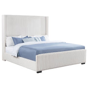 Natasha 65-inch Upholstered Wingback Bed Cream