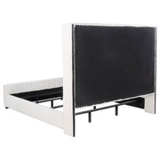 Natasha 65-inch Upholstered Wingback Bed Cream