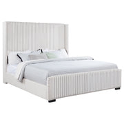 Natasha 65-inch Upholstered Wingback Bed Cream