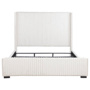 Natasha 65-inch Upholstered Wingback Bed Cream