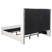 Natasha 65-inch Upholstered Wingback Bed Cream
