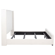 Natasha 65-inch Upholstered Wingback Bed Cream