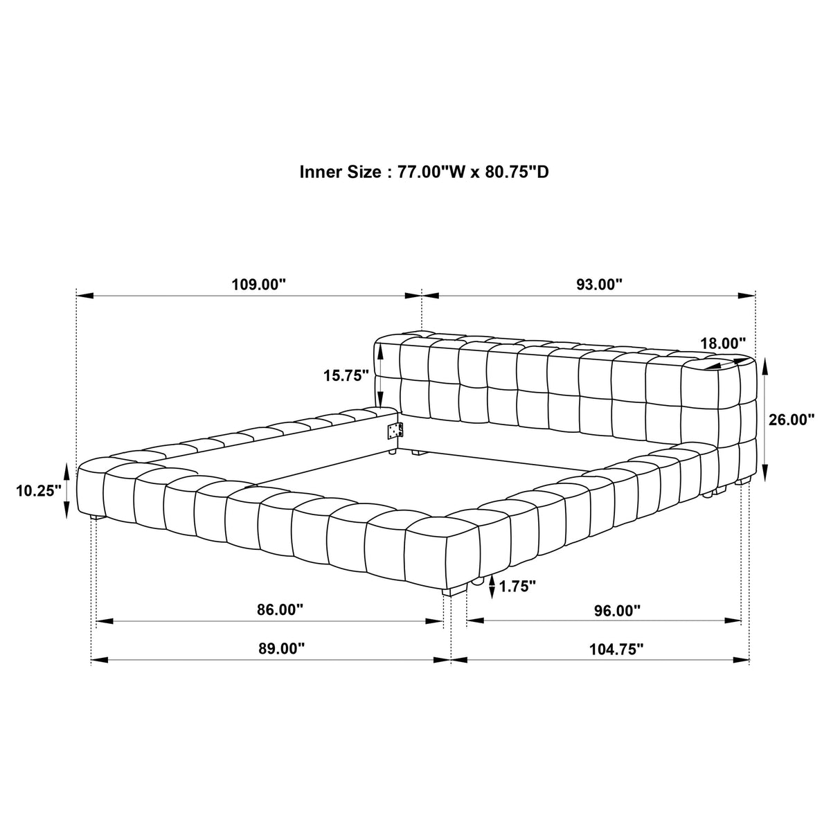 Trinity Upholstered Platform Bed