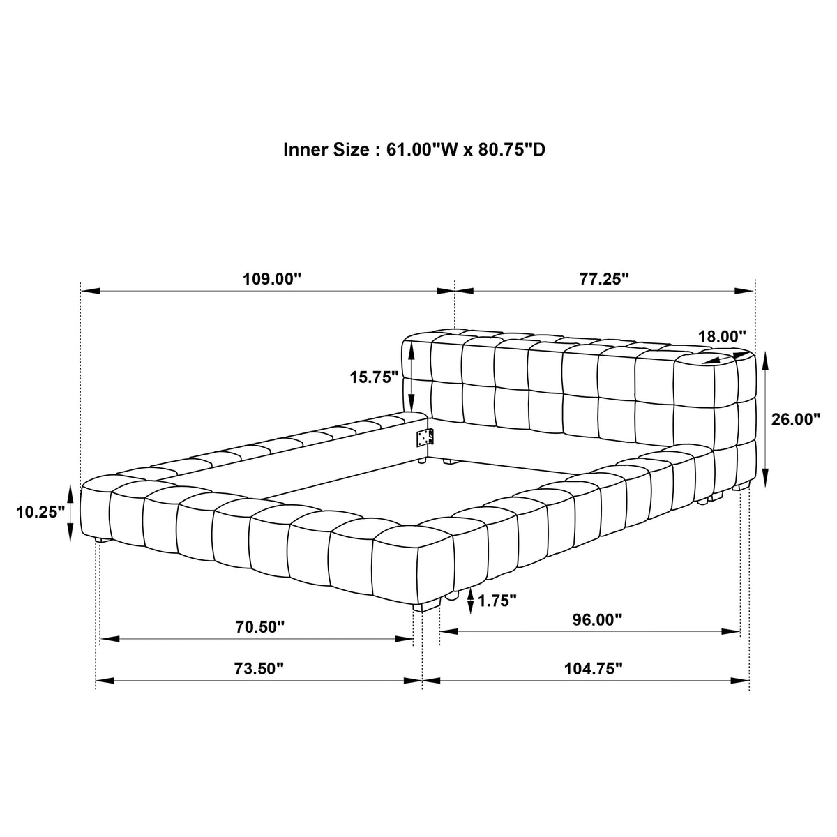Trinity Upholstered Platform Bed