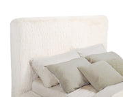 Rebecca Faux Fur Upholstered Bed Cream
