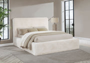 Rebecca Faux Fur Upholstered Bed Cream