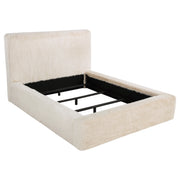 Rebecca Faux Fur Upholstered Bed Cream