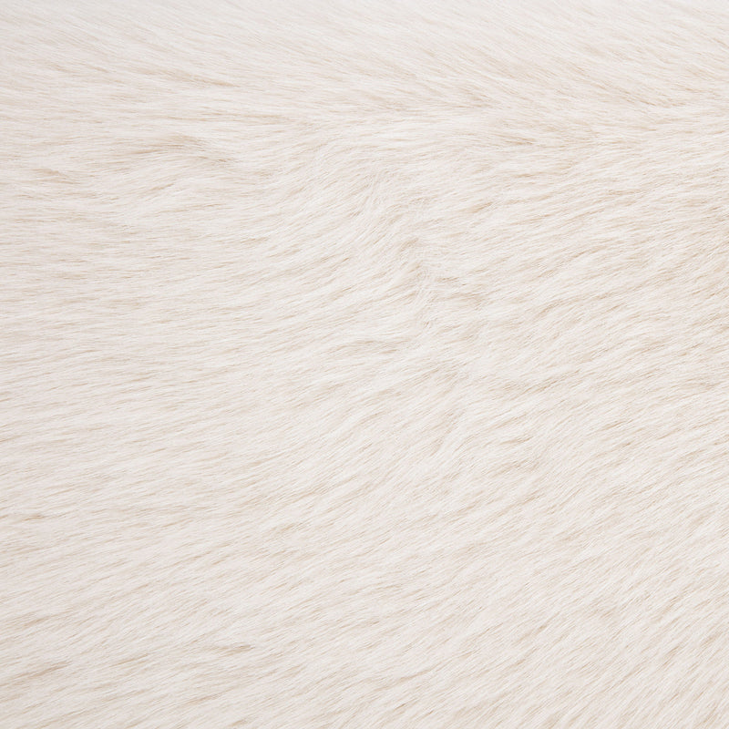 Rebecca Faux Fur Upholstered Bed Cream