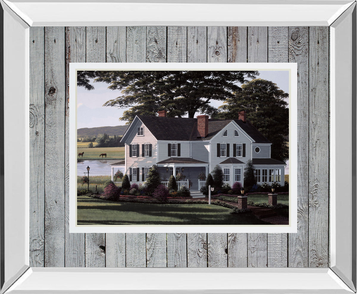 The Counrty Inn By Saunders B. Mirrored Frame - Dark Gray