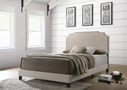 Tamarac Upholstered Panel Bed Beige Eastern King