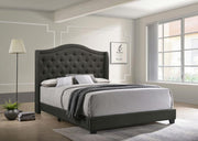 Sonoma Upholstered Wingback Bed Grey Eastern King