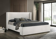 Alamosa Boucle Upholstered Wingback Bed Eastern King