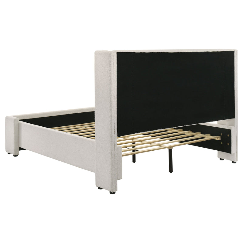 Alamosa Boucle Upholstered Wingback Bed