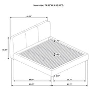 Mokena 46-inch Upholstered Platform Bed