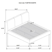 Mokena 46-inch Upholstered Platform Bed