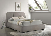 Mokena 46-inch Upholstered Platform Bed Taupe Queen