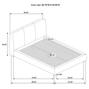Mokena 46-inch Upholstered Platform Bed