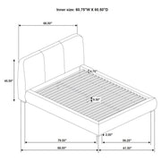 Mokena 46-inch Upholstered Platform Bed