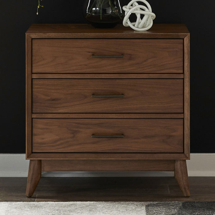 Century Modern - Nightstand With Charging Station - Light Brown