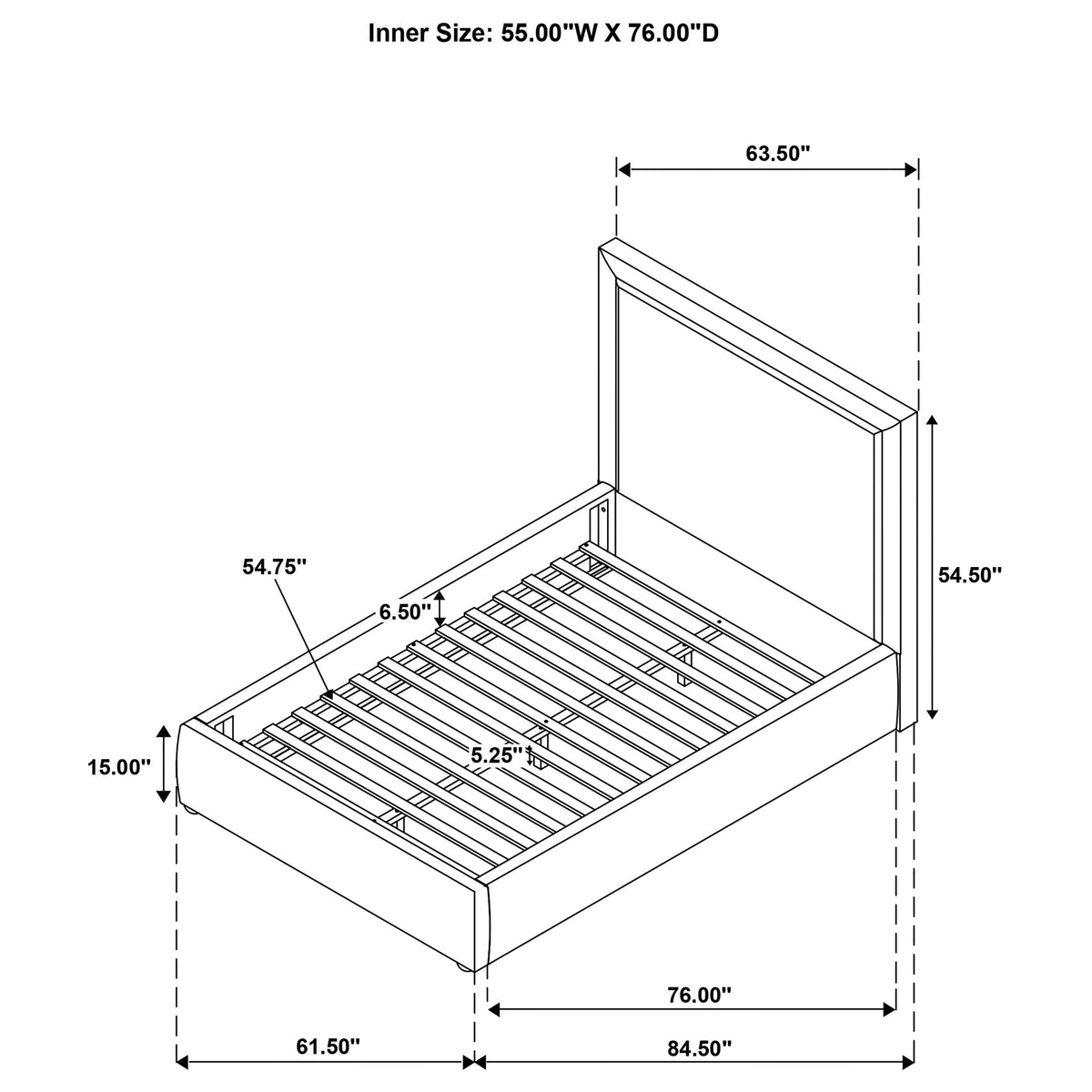 Lawson 54-inch Upholstered Platform Bed