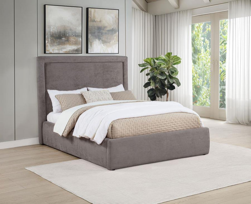 Lawson 54-inch Upholstered Platform Bed Mushroom Full
