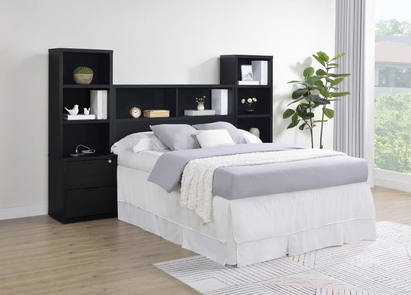 Westpark Bedroom Set Bookcase Headboard Black Full