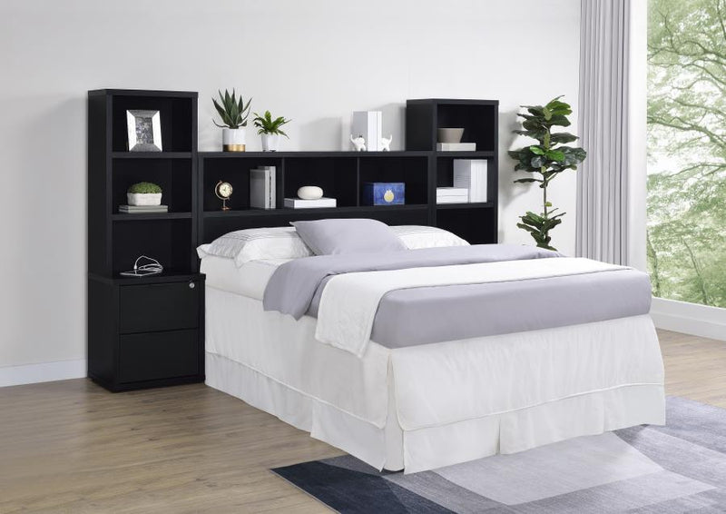Westpark Bedroom Set Bookcase Headboard Black Queen