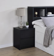 Westpark 2-drawer Nightstand LED s and USB Black