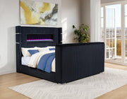 Tisdall Flame Visualizer Wingback TV Bed Eastern King