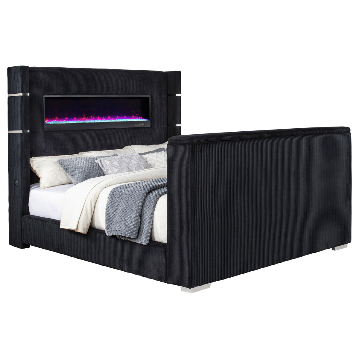 Tisdall Flame Visualizer Wingback TV Bed