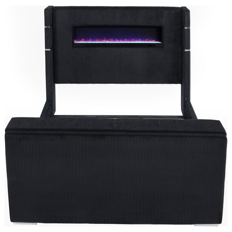 Tisdall Flame Visualizer Wingback TV Bed