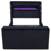 Tisdall Flame Visualizer Wingback TV Bed