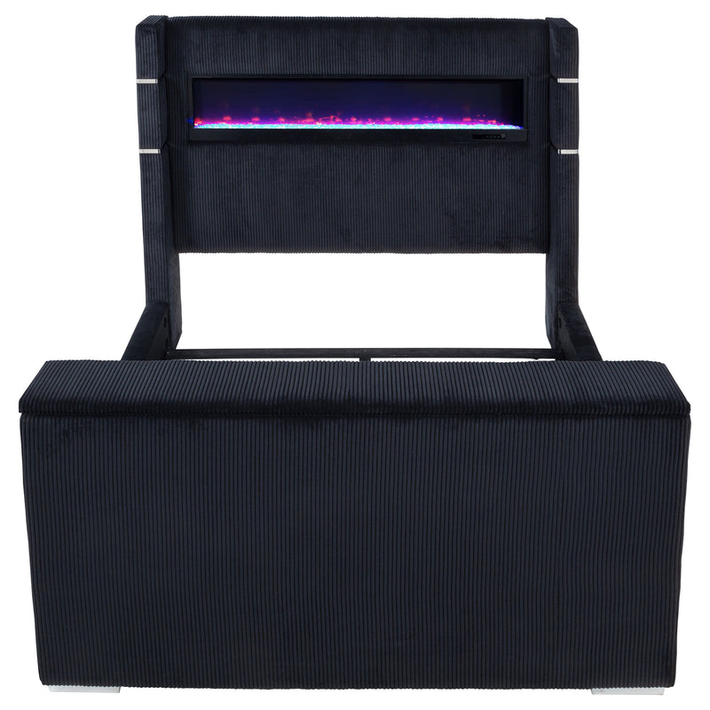 Tisdall Flame Visualizer Wingback TV Bed