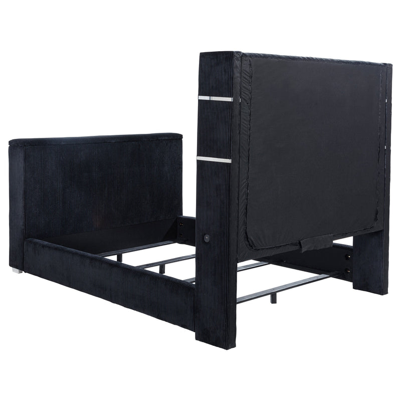 Tisdall Flame Visualizer Wingback TV Bed