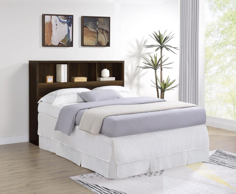 Westpark 49-inch Bookcase Headboard Dark Pine Queen