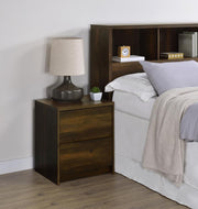 Westpark 2-drawer Nightstand LED s and USB Dark Pine