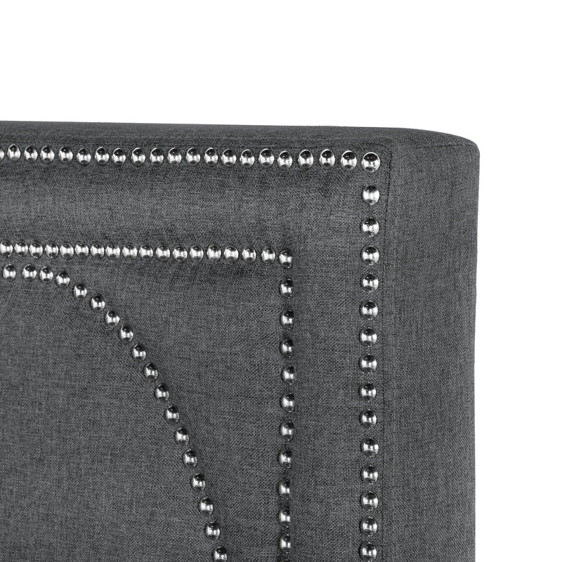 Bowfield Upholstered Panel Bed Charcoal