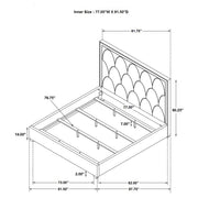 Bowfield Upholstered Panel Bed Charcoal