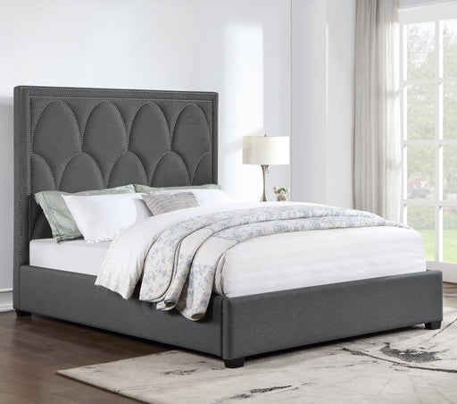 Bowfield Upholstered Panel Bed Charcoal Queen