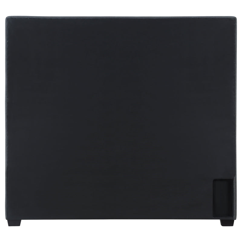 Bowfield Upholstered Panel Bed Charcoal