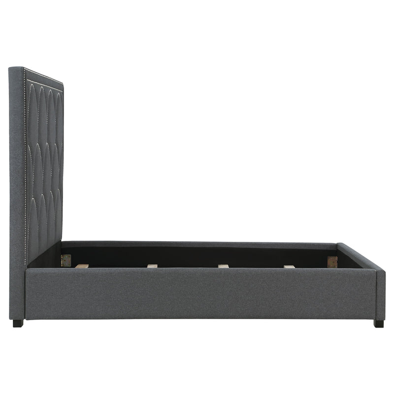 Bowfield Upholstered Panel Bed Charcoal