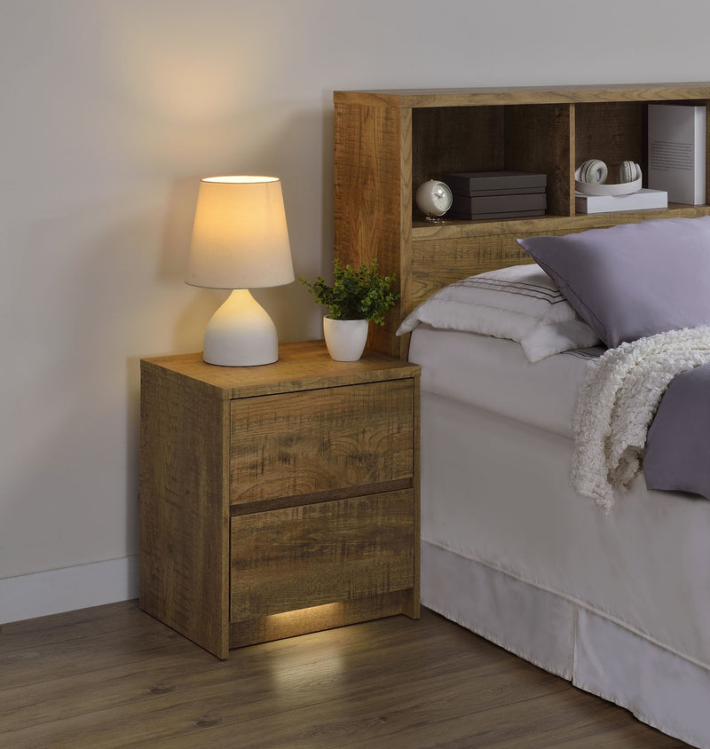 Westpark 2-drawer Nightstand LED s and USB